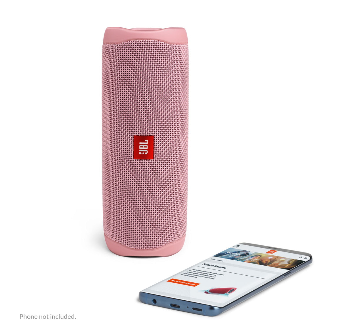 JBL Flip 5 Waterproof Wireless Bluetooth Portable Speaker, USB Cable, Pink, JBLFLIP5PINKAM-PR, 2 Count
