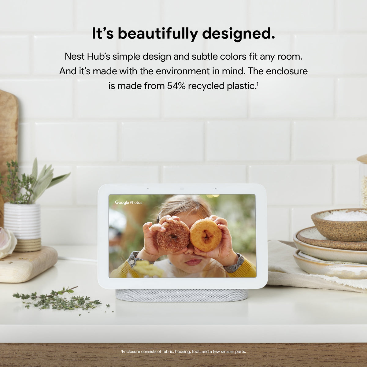 Google Nest Hub 2nd Gen - Smart Home Display with Google Assistant - Sand