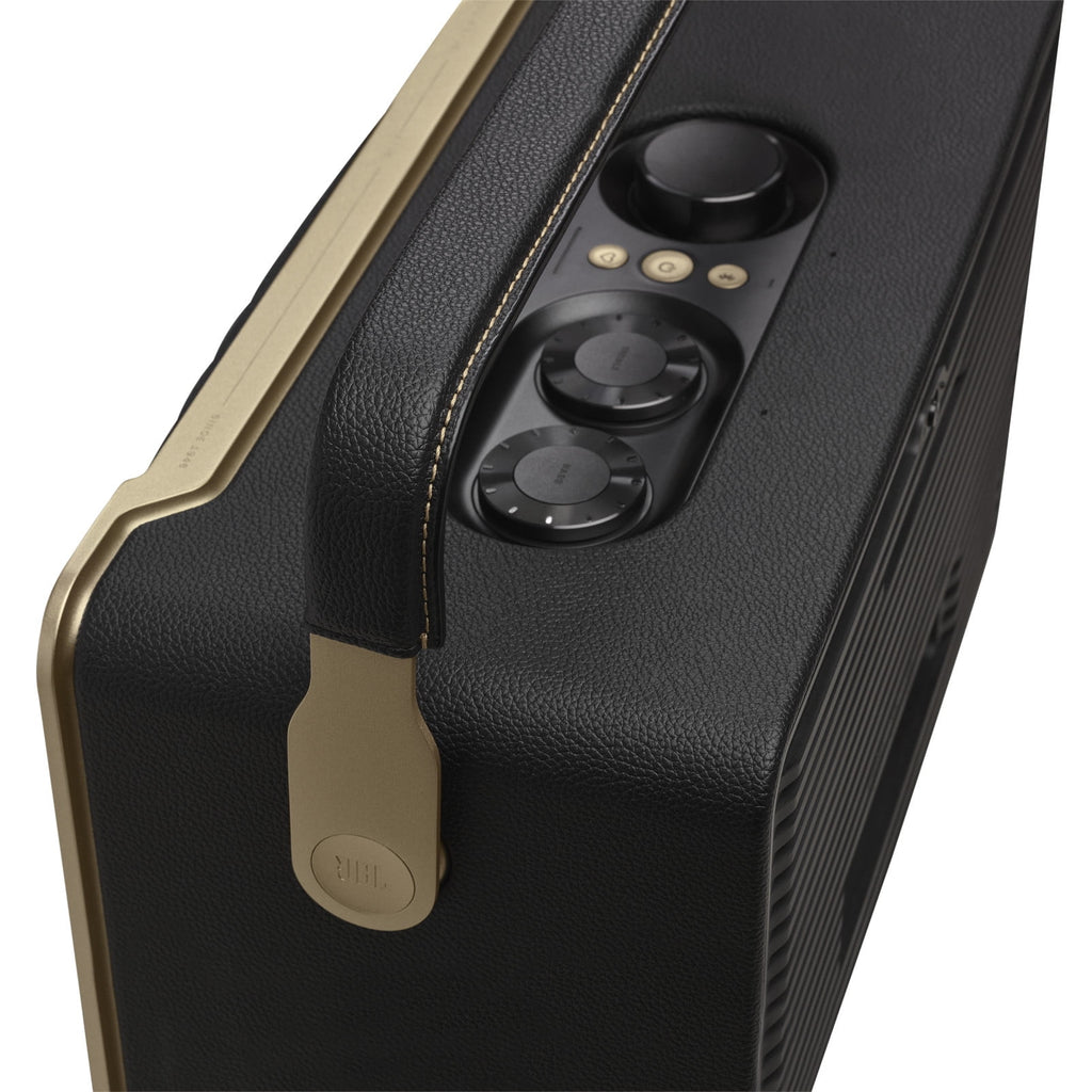 JBL Authentics 300 - Portable smart home speaker with Wi-Fi, Bluetooth and voice assistants with retro design. - Black