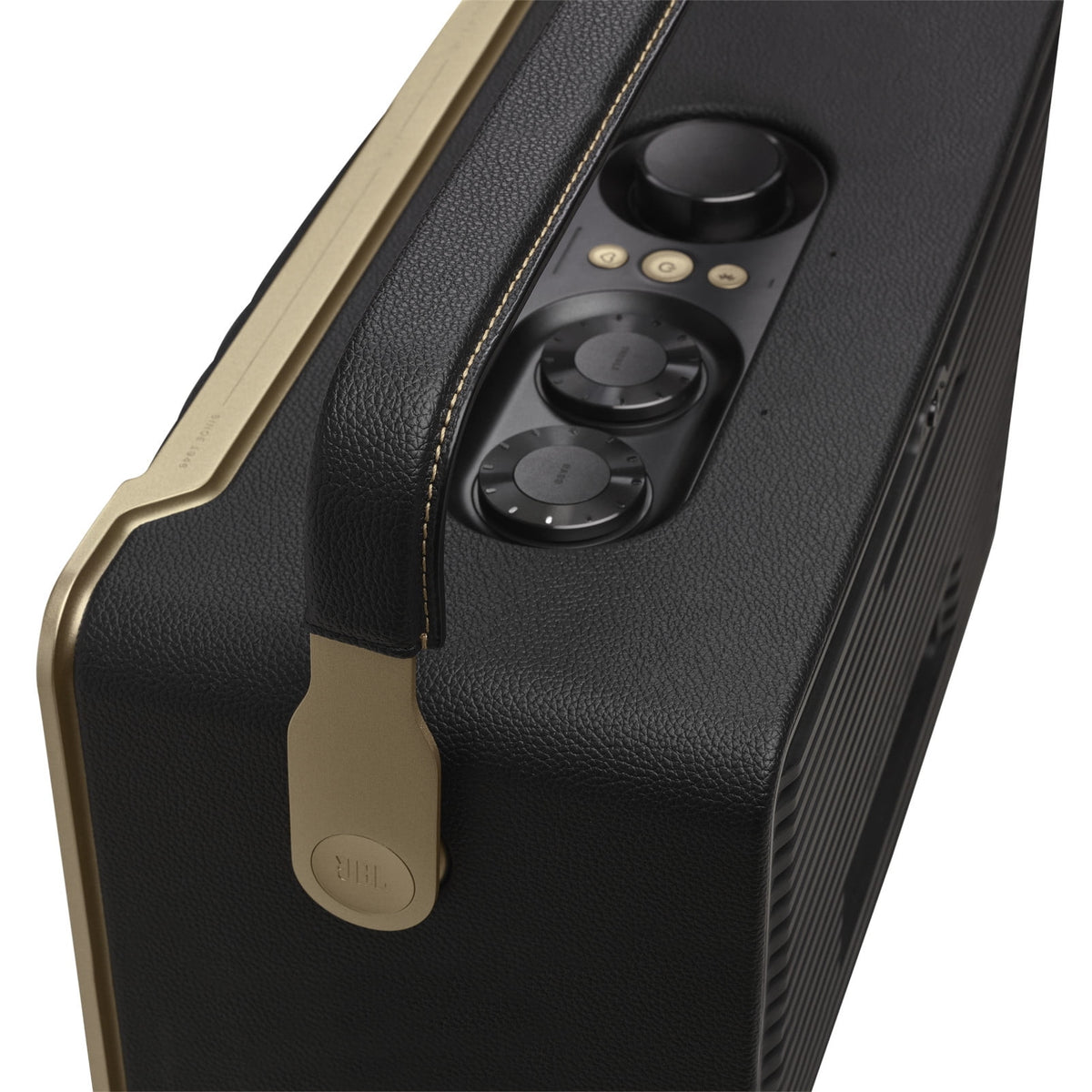 JBL Authentics 300 - Portable smart home speaker with Wi-Fi, Bluetooth and voice assistants with retro design. - Black