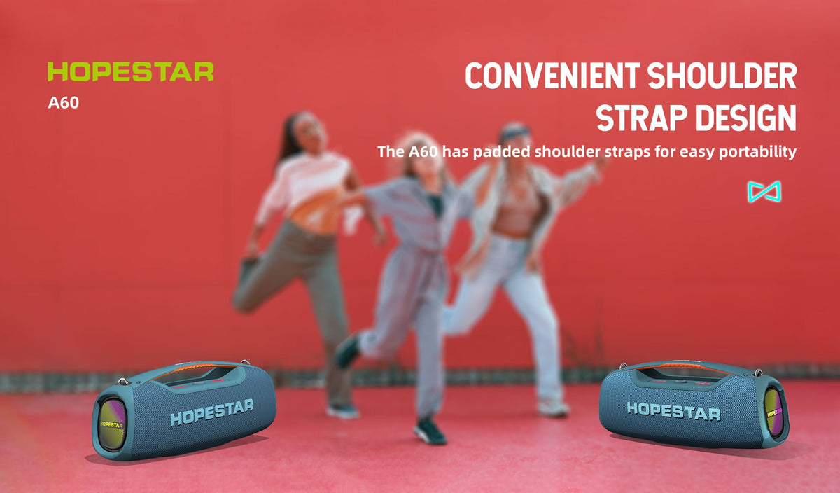 Hopestar 100W Wireless Bluetooth Speaker with Microphone & Carry Handle, Portable, Powerful Sound