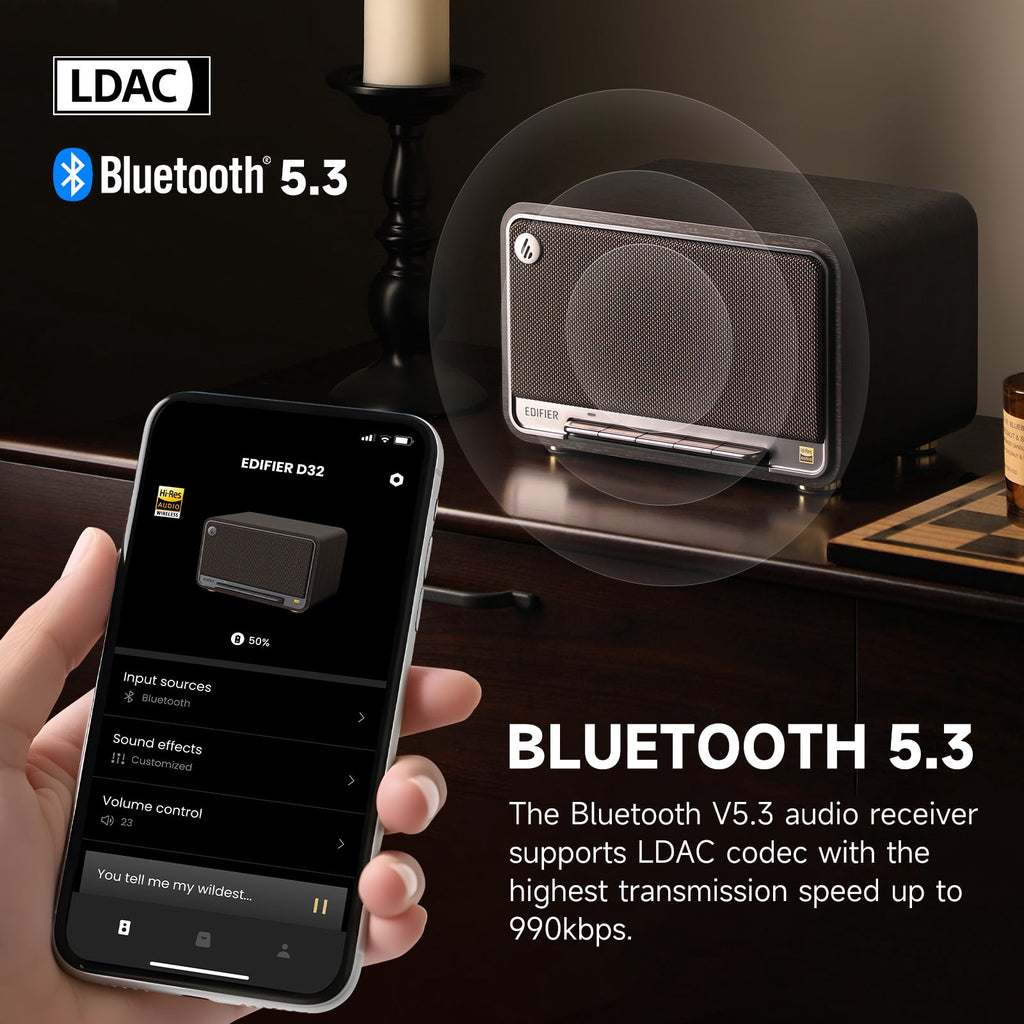 Edifier D32 Tabletop Bluetooth Speaker - White