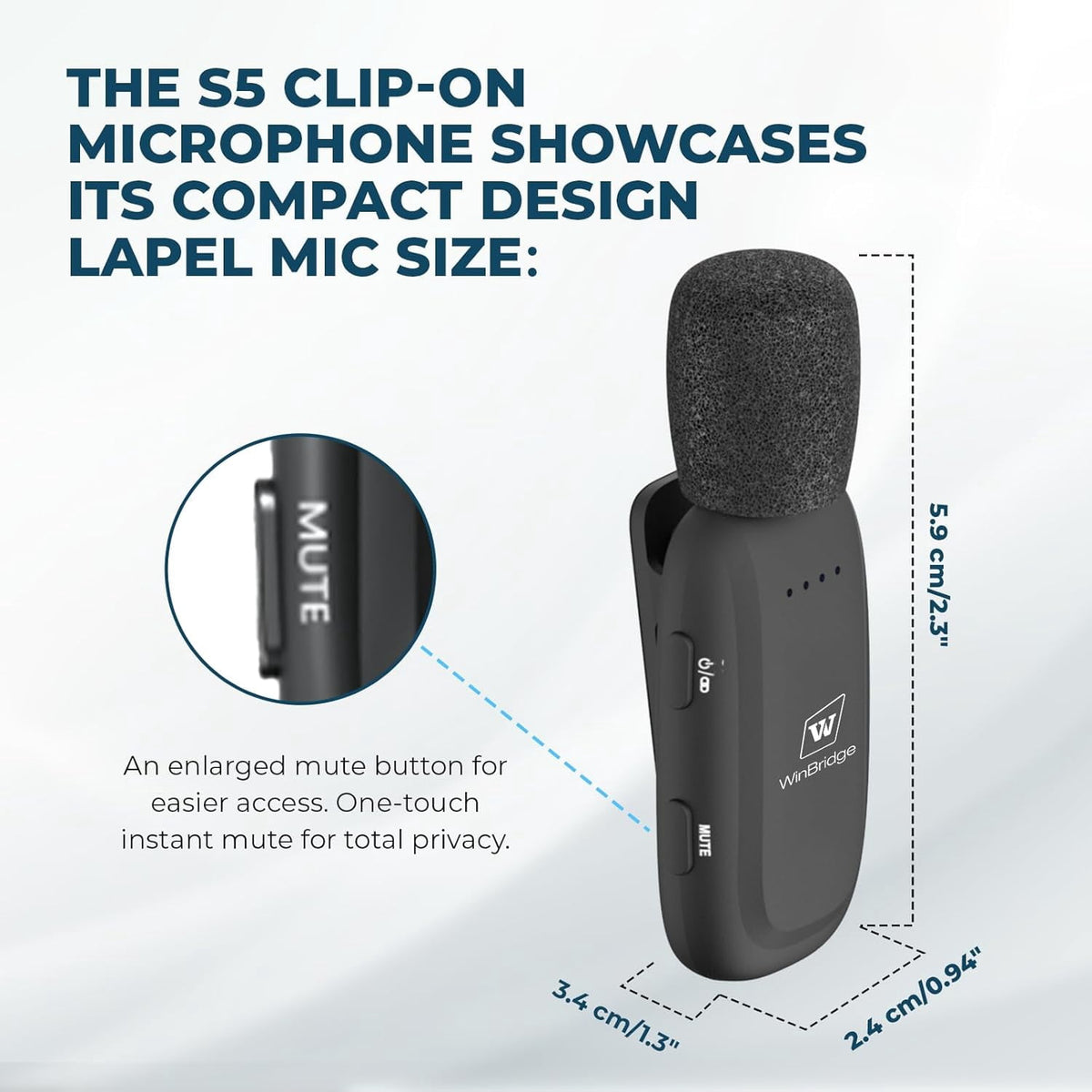 HW HAOWORKS Wireless Voice Amplifier for Teachers - Lapel Mic System Saves Your Voice | 15W Portable PA System with Bluetooth, 12H+ Battery, Auto-Pairing | No Headset, Ultra-Light 18.3g Clip Mic W005