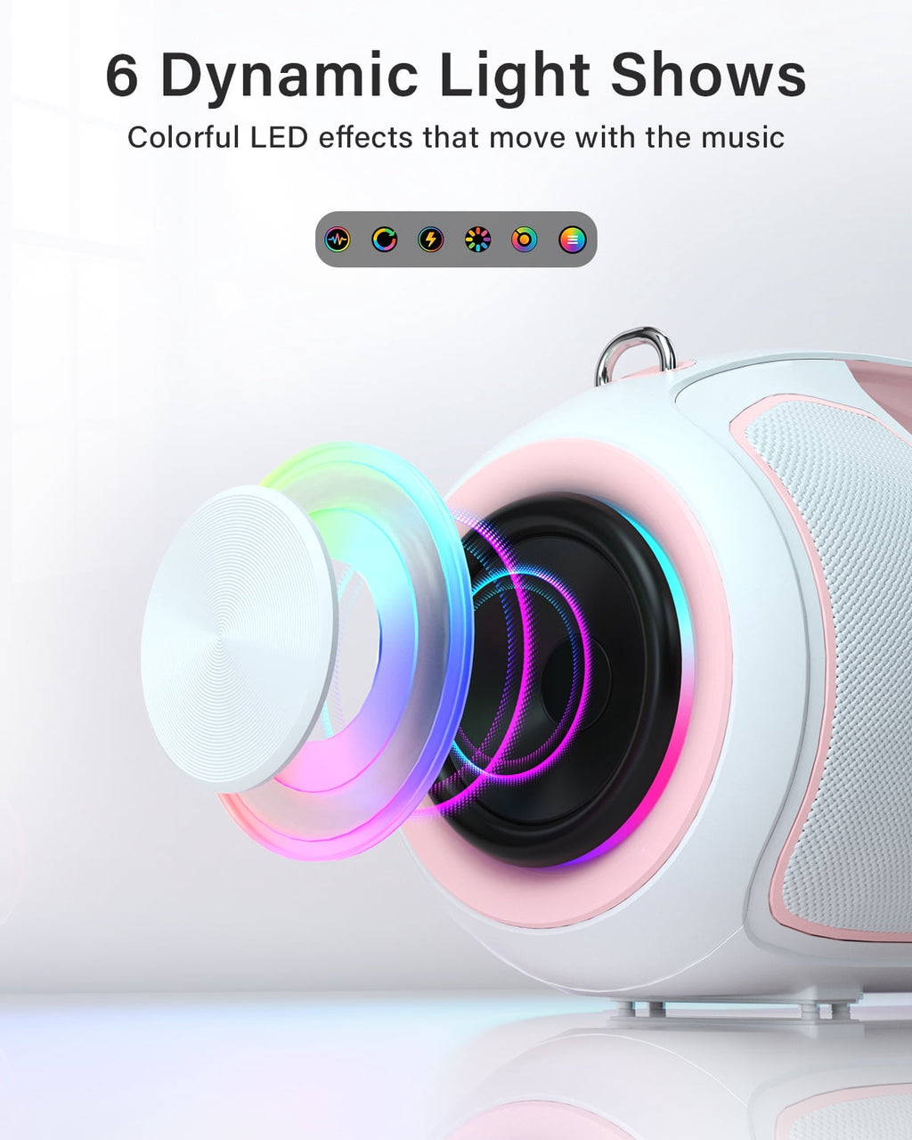 Upgrade Portable Bluetooth Speakers Wireless, 200W PEAK Loud Outdoor Speaker with Deep Bass, IP65 Waterproof, BT5.4, USB-C, RGB Lights, for Party, Camping, Beach, Large Workshop, Garage, 24H Playtime