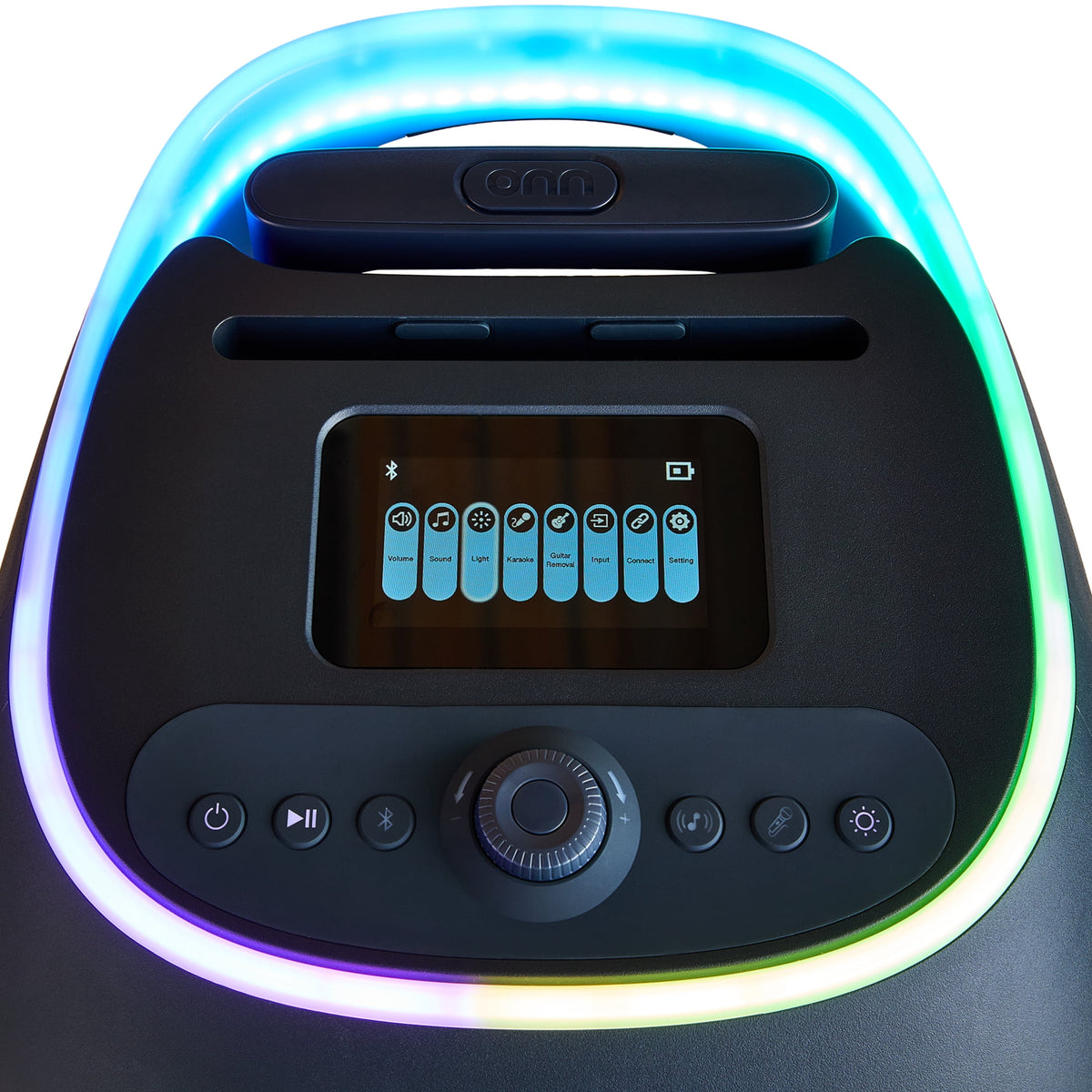onn XL Wireless Party Speaker with Multicolor LED Lighting