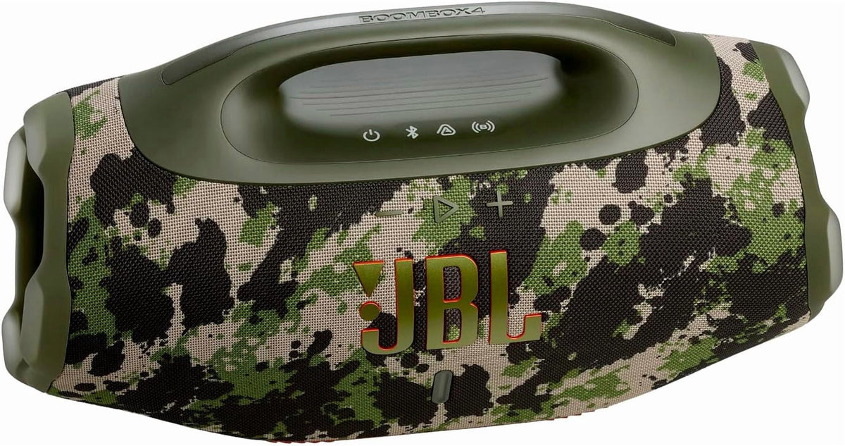 JBL Boombox 4 Portable Waterproof Bluetooth Speaker with Electronics Expo Gear Weather-Resistant Hard-Shell Travel Case – Powerful Bass, 34-Hour Playtime, IP68 Waterproof, Auracast, BLACK