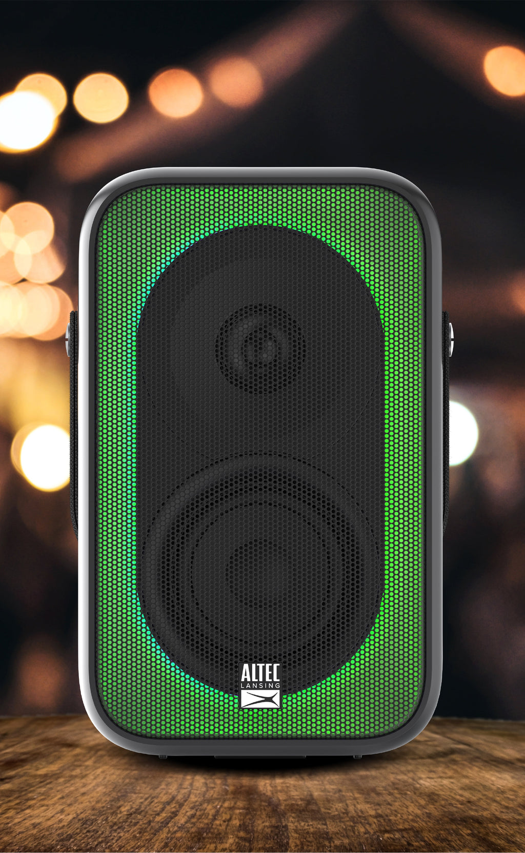 Altec Lansing Shockwave Portable Bluetooth Wireless Party Speaker with LED Lights, Black, IMT7000-BLK