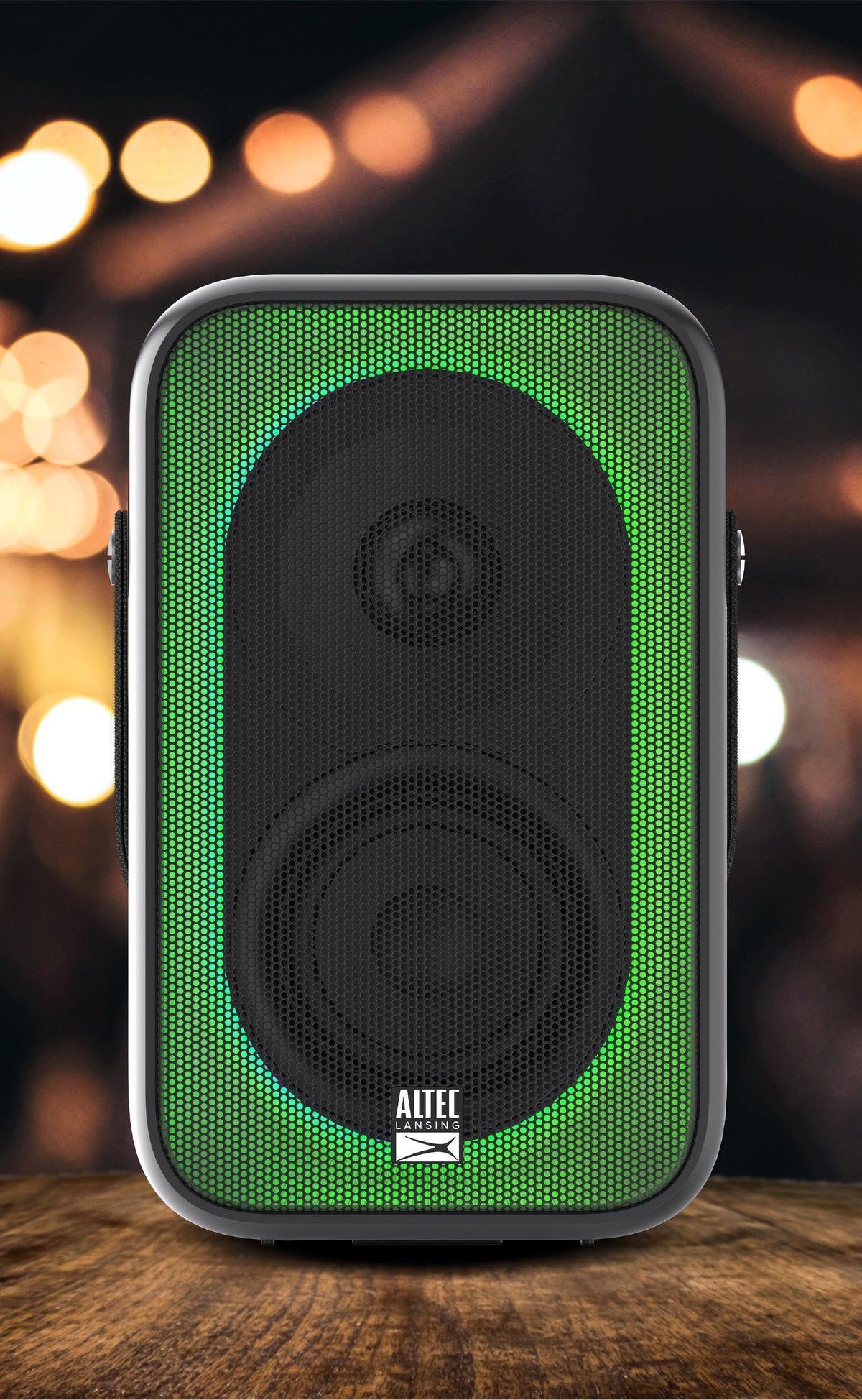Altec Lansing Shockwave Portable Bluetooth Wireless Party Speaker with LED Lights, Black, IMT7000-BLK