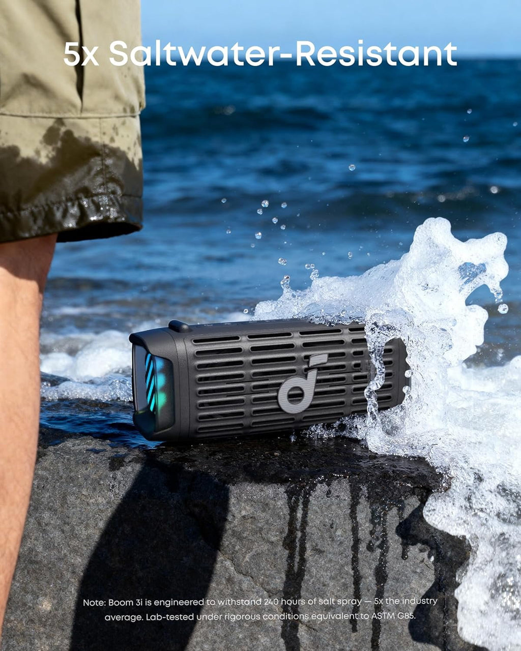 Soundcore Boom 3i by Anker, Compact Outdoor Speaker, IP68 Waterproof, Floating Playback, Saltwater-Resistant, BassUp 2.0, 50W Portable Speaker, Bluetooth 5.3, 16H, TWS, with Magnetic Case