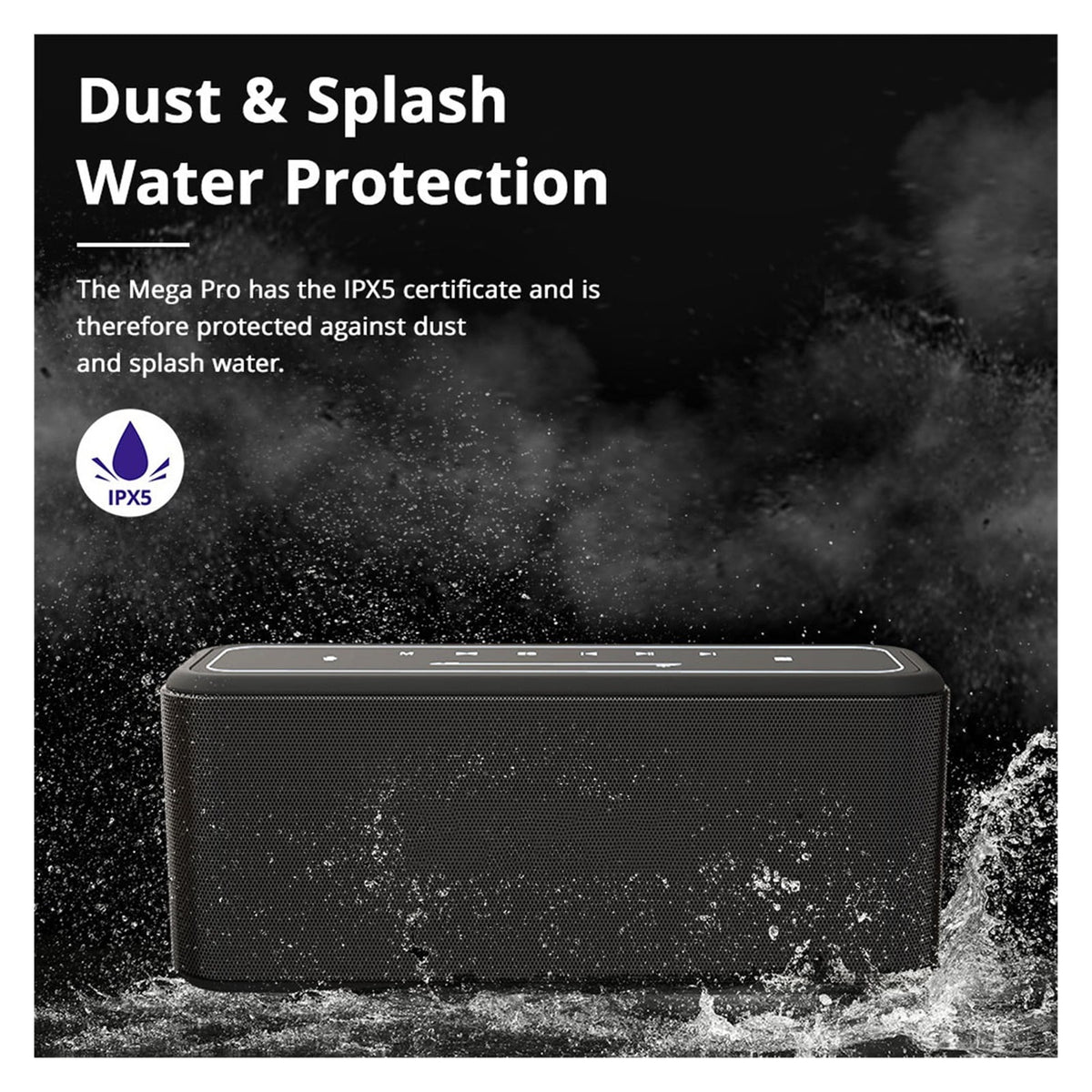 60W Bluetooth Speaker Portable Speaker With Enhanced Bass, NFC, IPX5 Waterproof,Voice Assistant