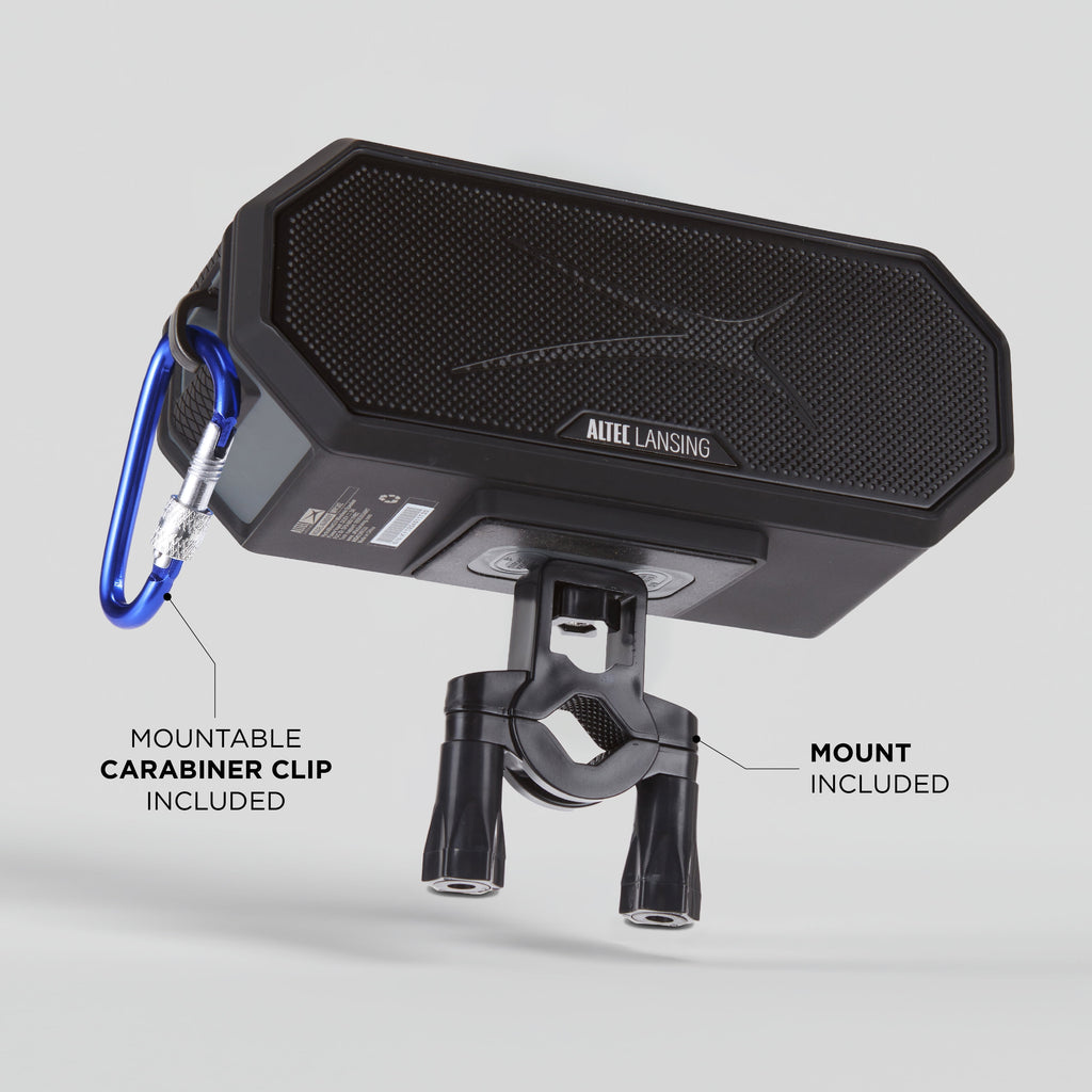 Altec Lansing HydraBlast 2.0 EverythingProof™ Bluetooth Speaker, IP67 Waterproof, 20H Battery, Qi Wireless & USB Charging, LED Lights, Party Sync, 100ft Range