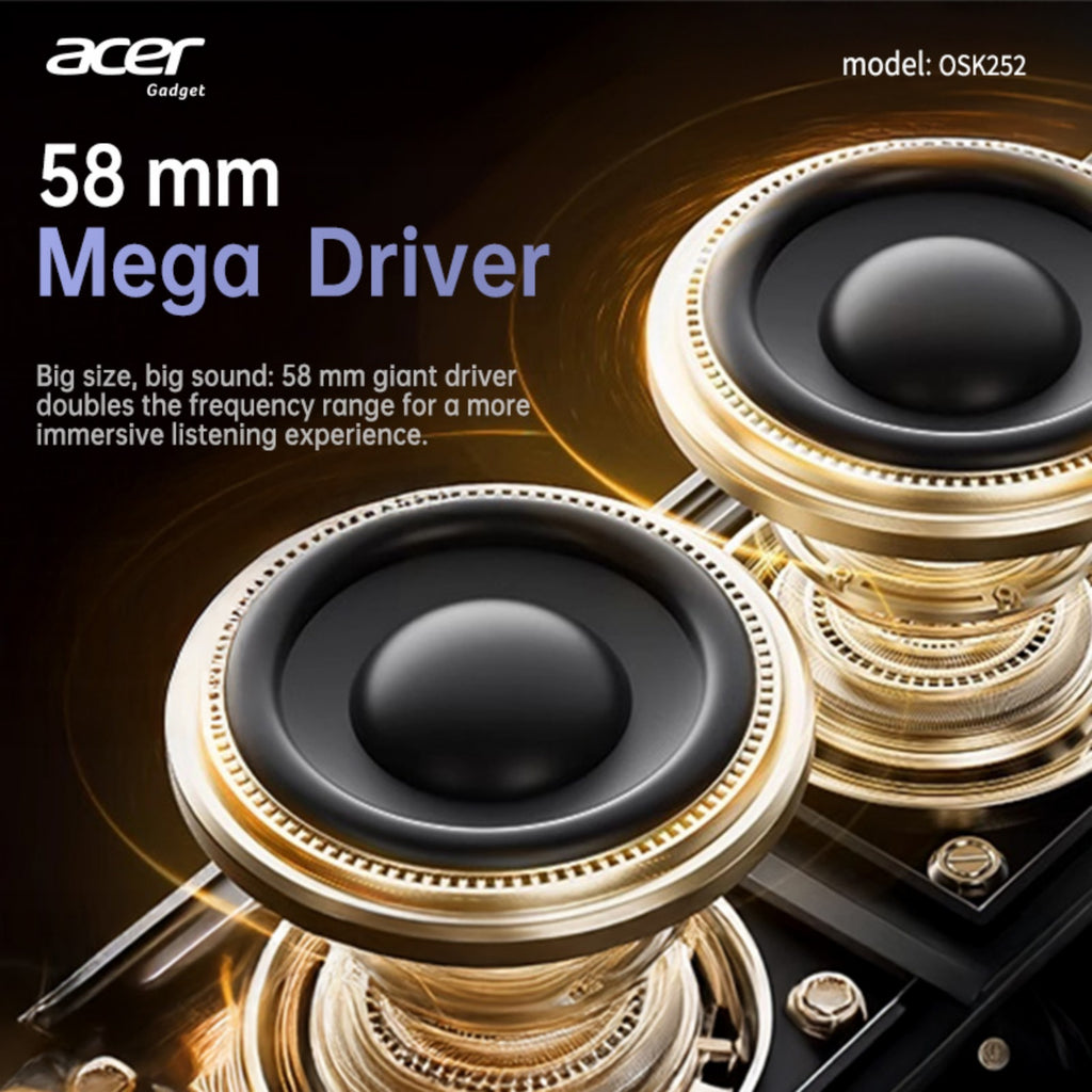 Acer Portable Bluetooth Speakers Waterproof with Stereo Sound Wireless Handheld, for Home Outdoors Travel