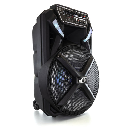 beFree Sound Portable Bluetooth Speaker with FM Transmitter, Black, BFS-2115
