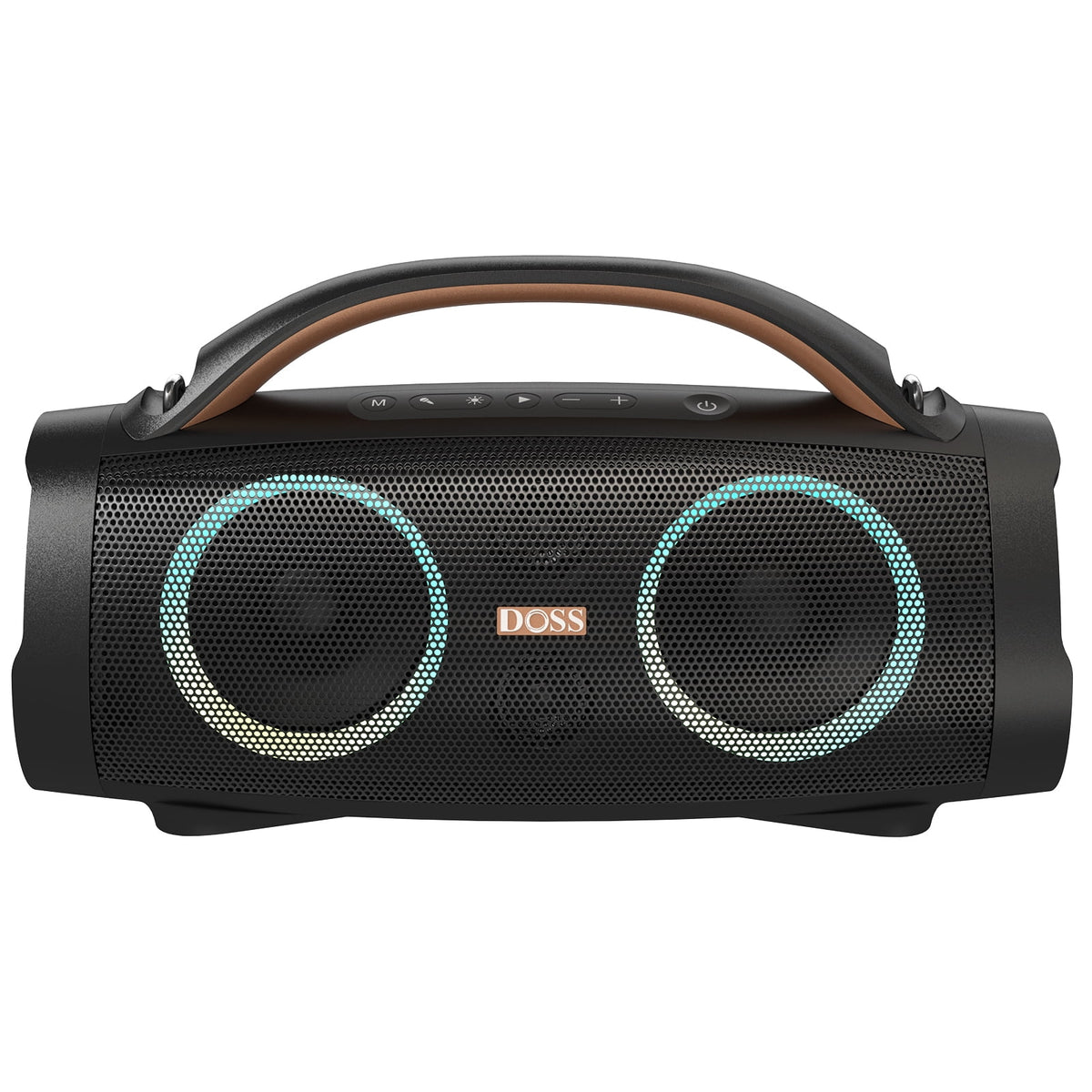 DOSS Extreme Boom+ Bluetooth Speaker with 100W Stereo Sound, Rich Bass, IPX6 Waterproof, 20H Playtime, Power Bank, Mixed Color Light, Portable Speaker for Outdoor, Camping, Beach