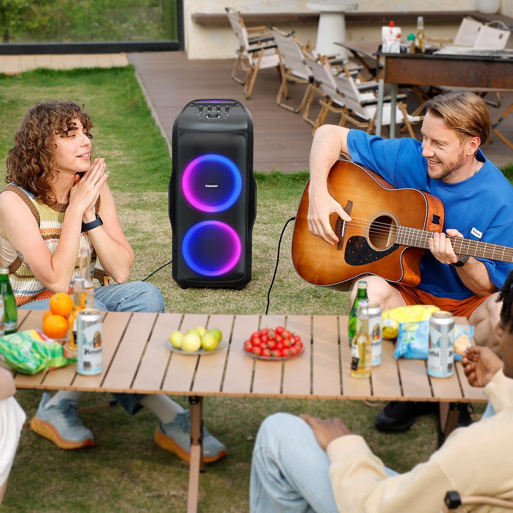 Tronsmar Portable Party Speaker, 270° Soundstage, 240W, 20H Battery, Karaoke Mic & Guitar Input, for Home, Party Tronsmart Halo 300 Black