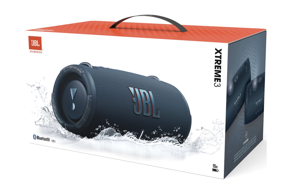 JBL Xtreme 3 Portable Bluetooth Speaker, IP67 Waterproof, 4 Speakers, Black