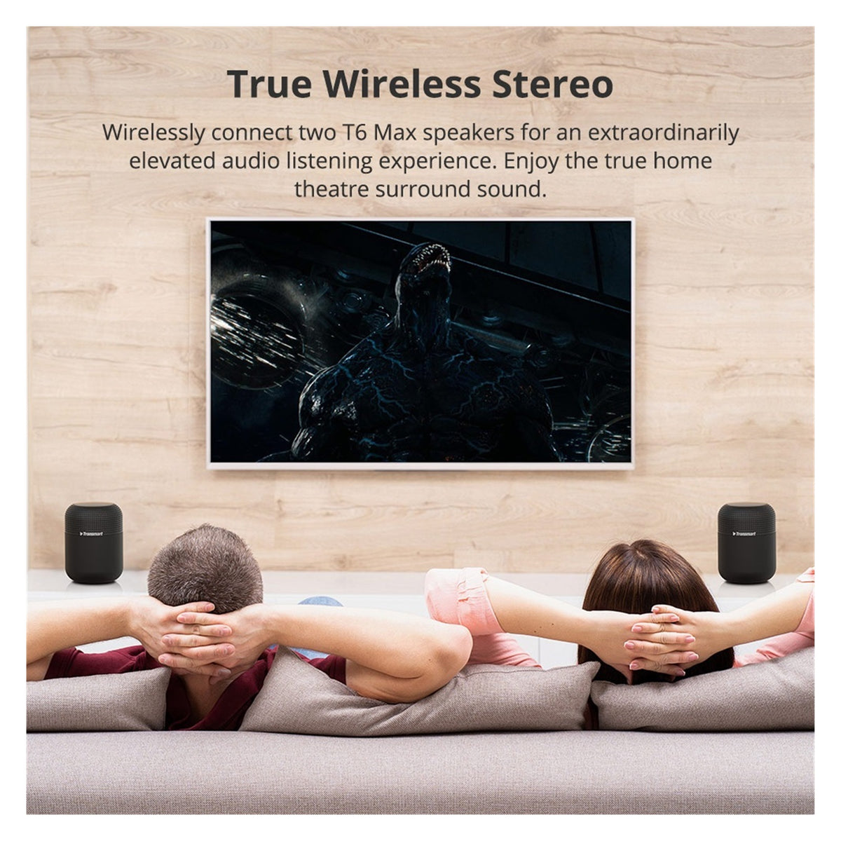 Max For Bluetooth Speaker 60W Home Theater Speakers Bluetooth Column With Voice Assistant, IPX5, ,Clear Distortion-Free