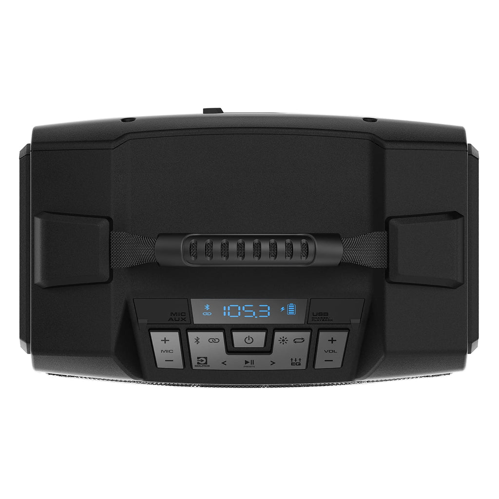 ION Audio Tailgater TD Rugged Bluetooth Portable Speaker, IPX5 Water-Resistant, 1 Speaker, Black