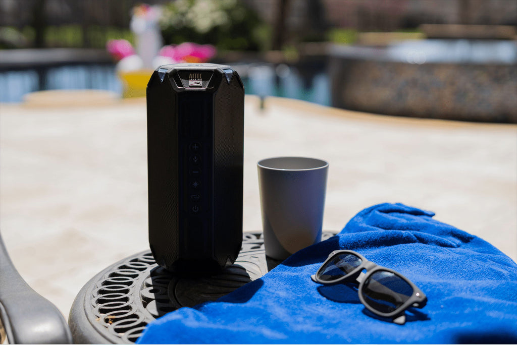 Altec Lansing HydraBoom Everythingproof Portable Bluetooth Speaker with LED Lights, Black, IMW1400-BLK