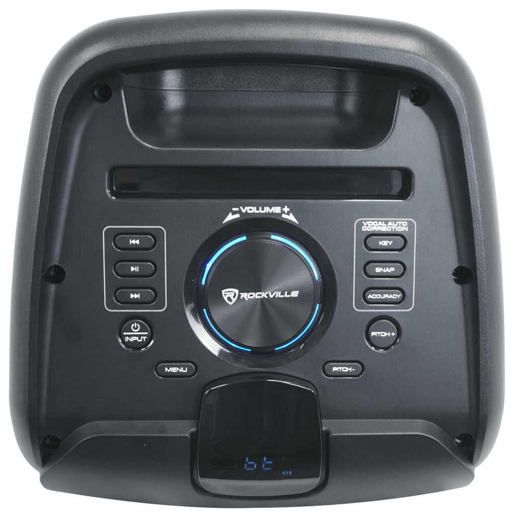Rockville Rock Party 9 Dual 8" Portable Bluetooth Speaker, 1000W, LED, Karaoke