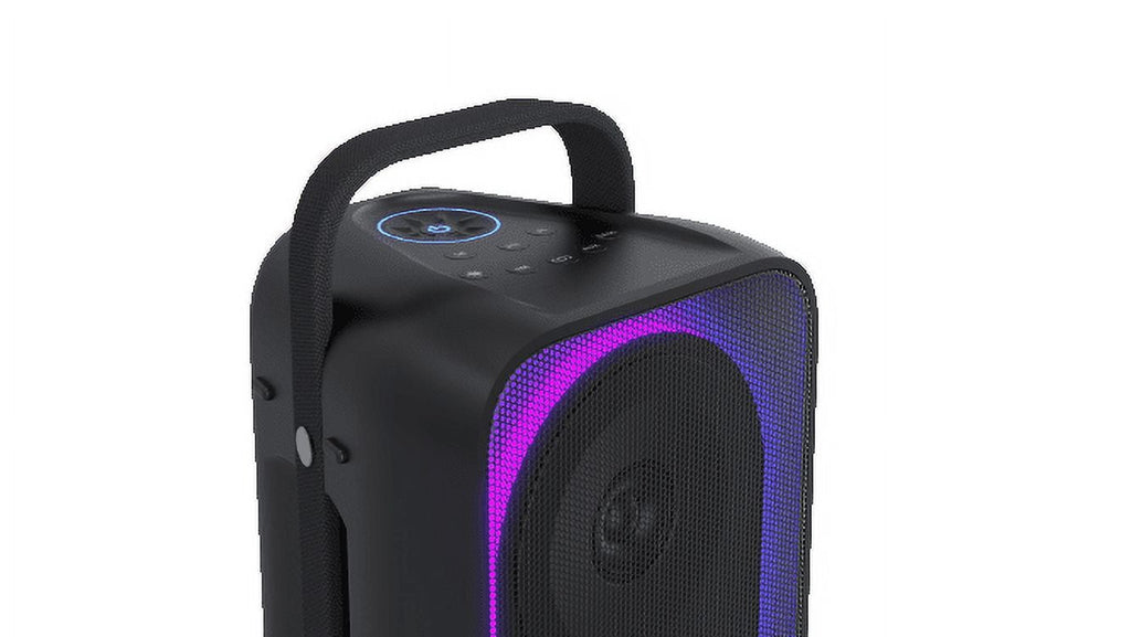 Altec Lansing Shockwave Portable Bluetooth Wireless Party Speaker with LED Lights, Black, IMT7000-BLK