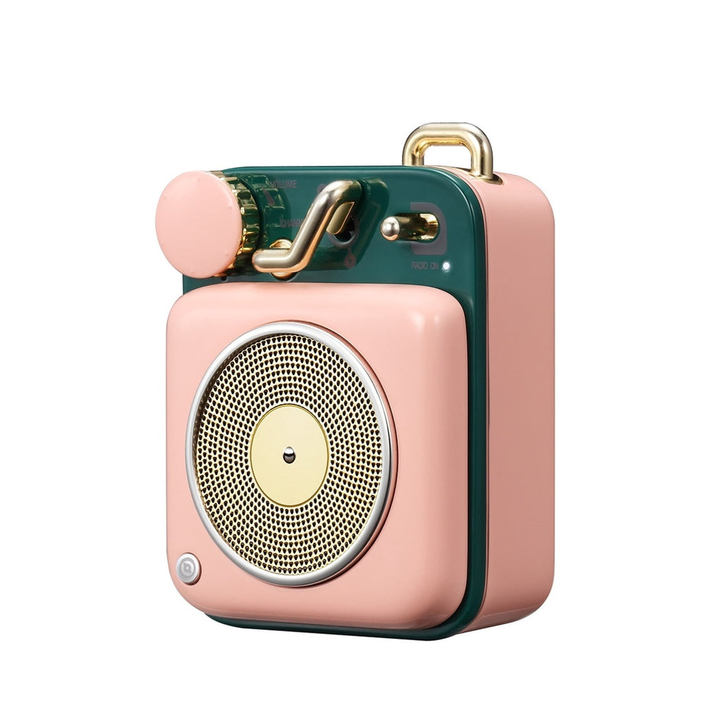 Button Mini Bluetooth Speaker Cute Creative Birthday Present Retro Gift Small Metal Art Wireless ,Bike Audio