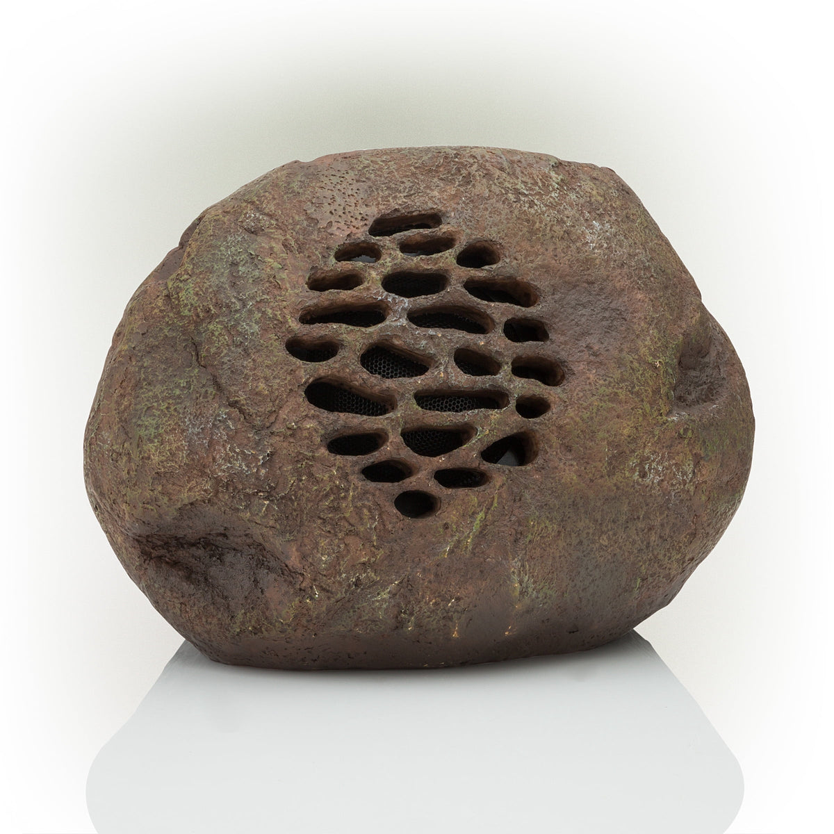 Alpine Corporation Waterproof Bluetooth Solar-Powered Outdoor Wireless Rock Speakers, Set of 2