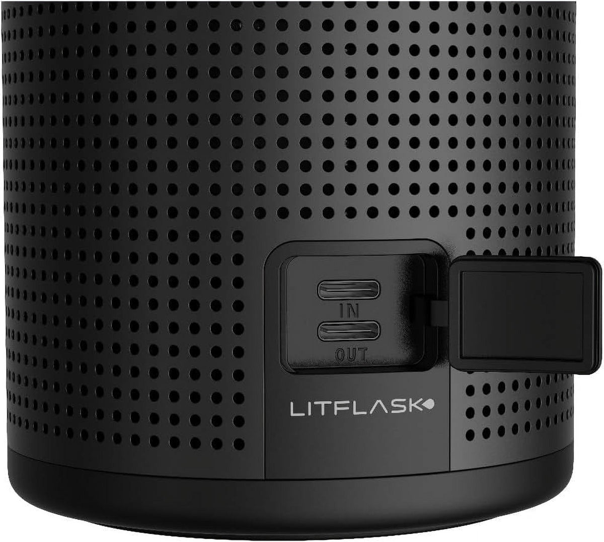 LITFLASK Smart Water Bottle with Premium Bluetooth Speaker, White, Portable Charger, LED Light, Stainless Steel, Mix & Match Colors, 20oz - Oprah's Favorite Things 2024