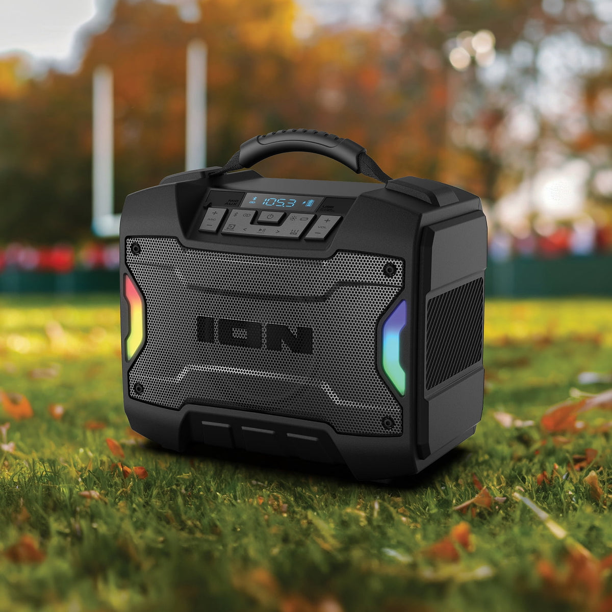 ION Audio Tailgater TD Rugged Bluetooth Portable Speaker, IPX5 Water-Resistant, 1 Speaker, Black
