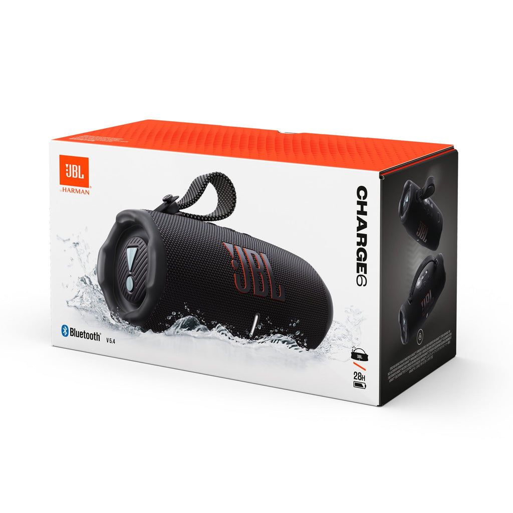 JBL Charge 6 - Portable Waterproof and Drop-Proof Bluetooth Speaker - Black