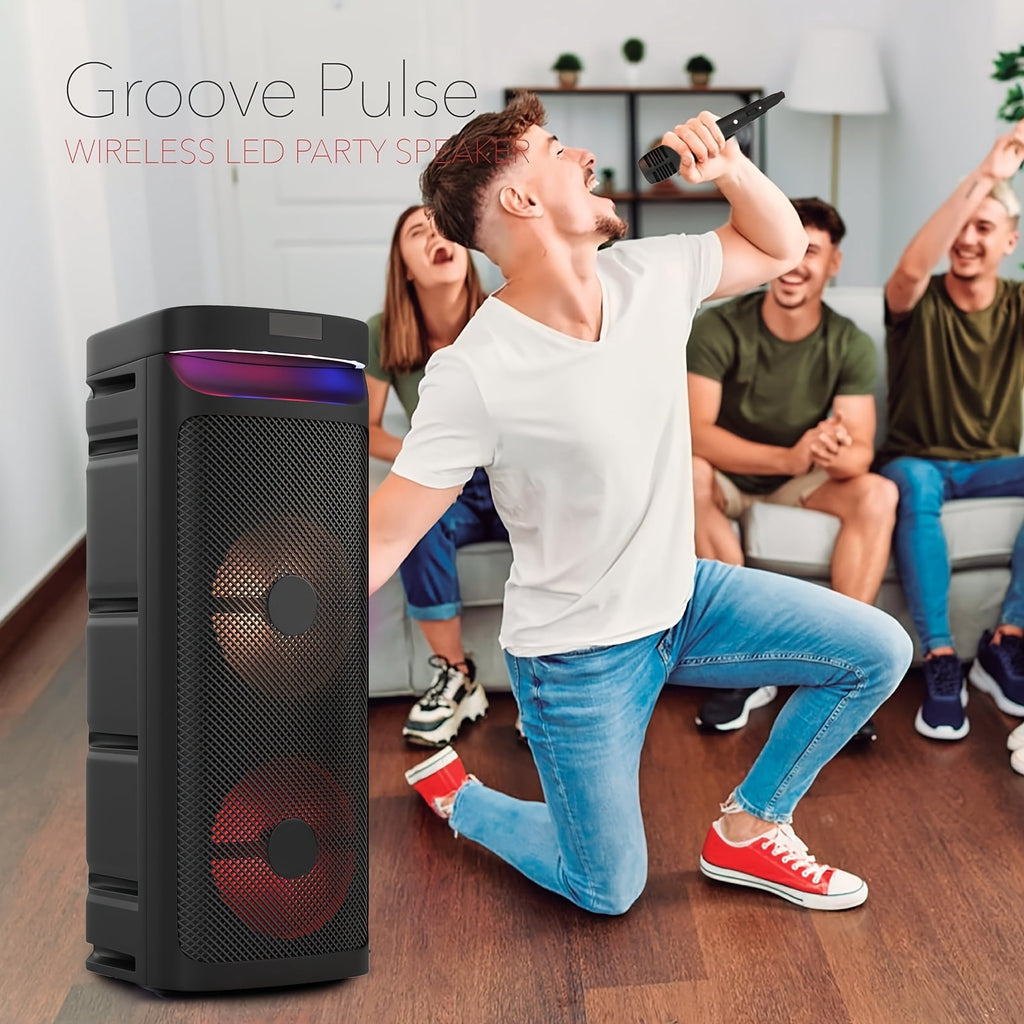 3000W Portable Speaker - Choose 6.5''/8''/10''/12'' Subwoofers - Heavy Bass w/LED Lights - 33ft Wireless Range - For Home/Party/Travel - FM Radio & Stereo Sound