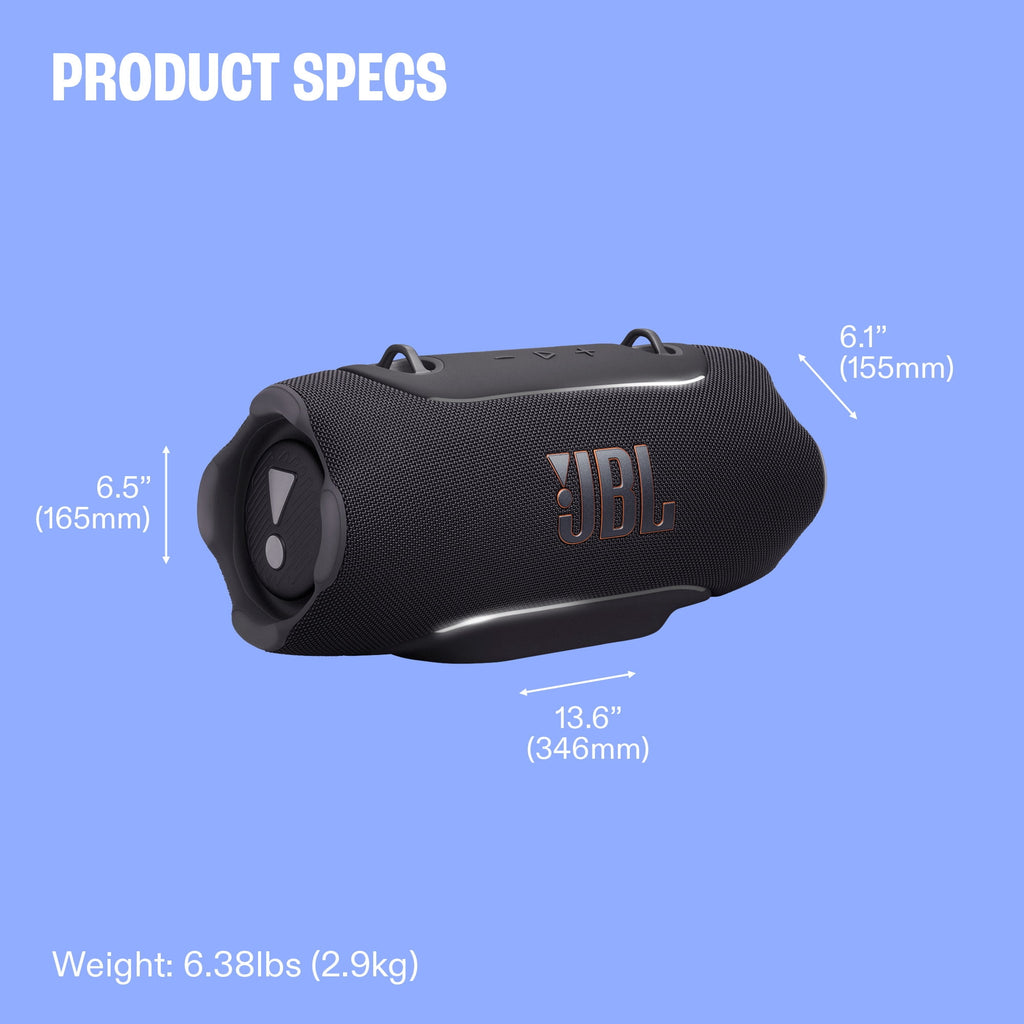 JBL Xtreme 5 - Portable waterproof speaker with massive legendary JBL sound, ambient edge lighting, and a convenient shoulder strap - Black