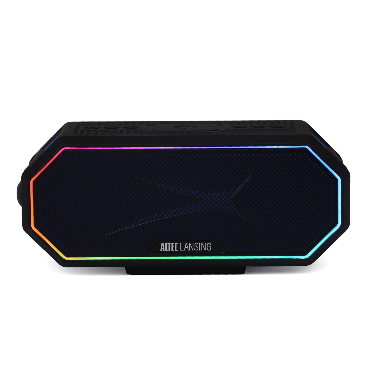 Altec Lansing HydraBlast 2.0 EverythingProof™ Bluetooth Speaker, IP67 Waterproof, 20H Battery, Qi Wireless & USB Charging, LED Lights, Party Sync, 100ft Range