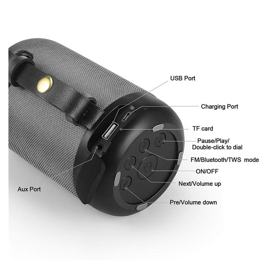 Bluetooth 5.0 Wireless Speaker 10w Wireless Bluetooth Speaker Bass Ipx56 Waterproof Built-in Microphone Music Speakers For Phone ,Accurate Channel Search