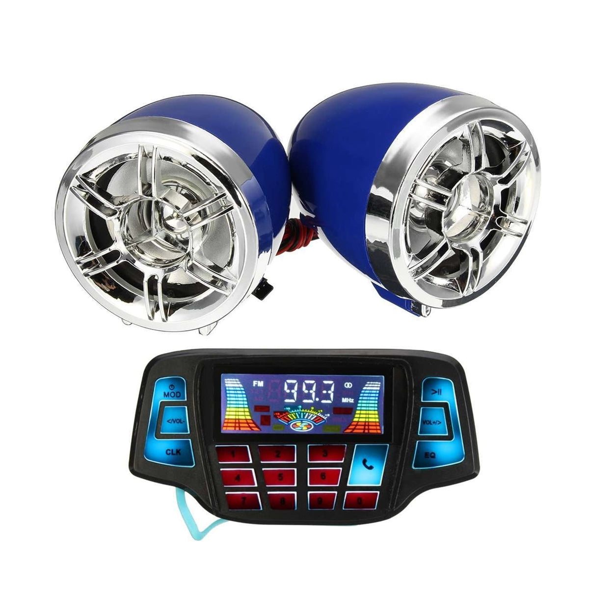Bluetooth Motorcycle Studio Au-dio Sound System Speakers FM Radio MP3 Music Player Scooter ATV Remote Control Alarm Speaker ,Quality Sound
