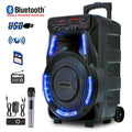 Dazone 12" Loud Bluetooth Portable Party Speaker Subwoofer w/ FM USB SD Card AUX & Mic