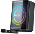 Dolphin SP-885RBT Rechargeable Portable Bluetooth Party Speakers, Tiltable, 3D LED Ring Light, TWS, Wireless Microphone, and Multiple Playback Options