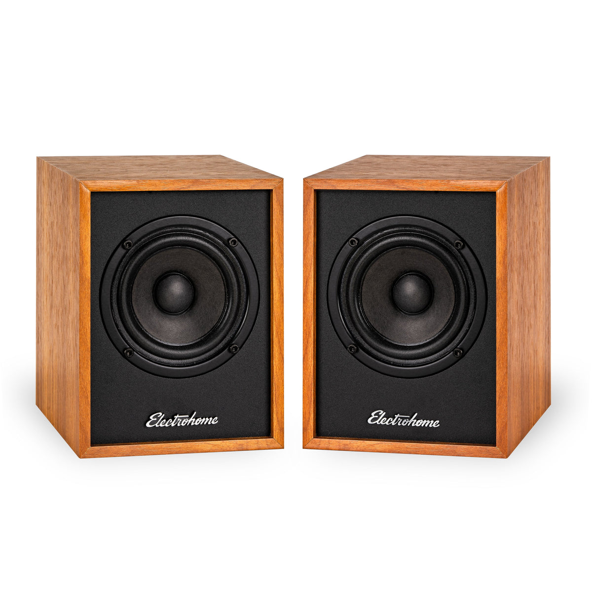 Electrohome Huntley Powered Bookshelf Speakers with Built-in Amplifier and 3" Drivers for Turntable, TV, PC and Wireless Music Streaming featuring Bluetooth 5, RCA and Aux (EB10B)