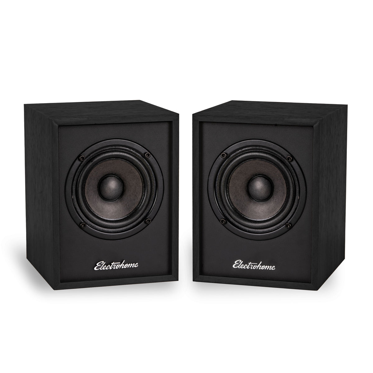 Electrohome Huntley Powered Bookshelf Speakers with Built-in Amplifier and 3" Drivers for Turntable, TV, PC and Wireless Music Streaming featuring Bluetooth 5, RCA and Aux (EB10B)
