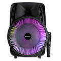 Emerson Portable 8" Bluetooth Party Speaker with FM Radio, Disco Light and Stand