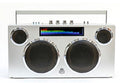 GPO Retro Manhattan Stereo Bluetooth Portable Speaker, Silver