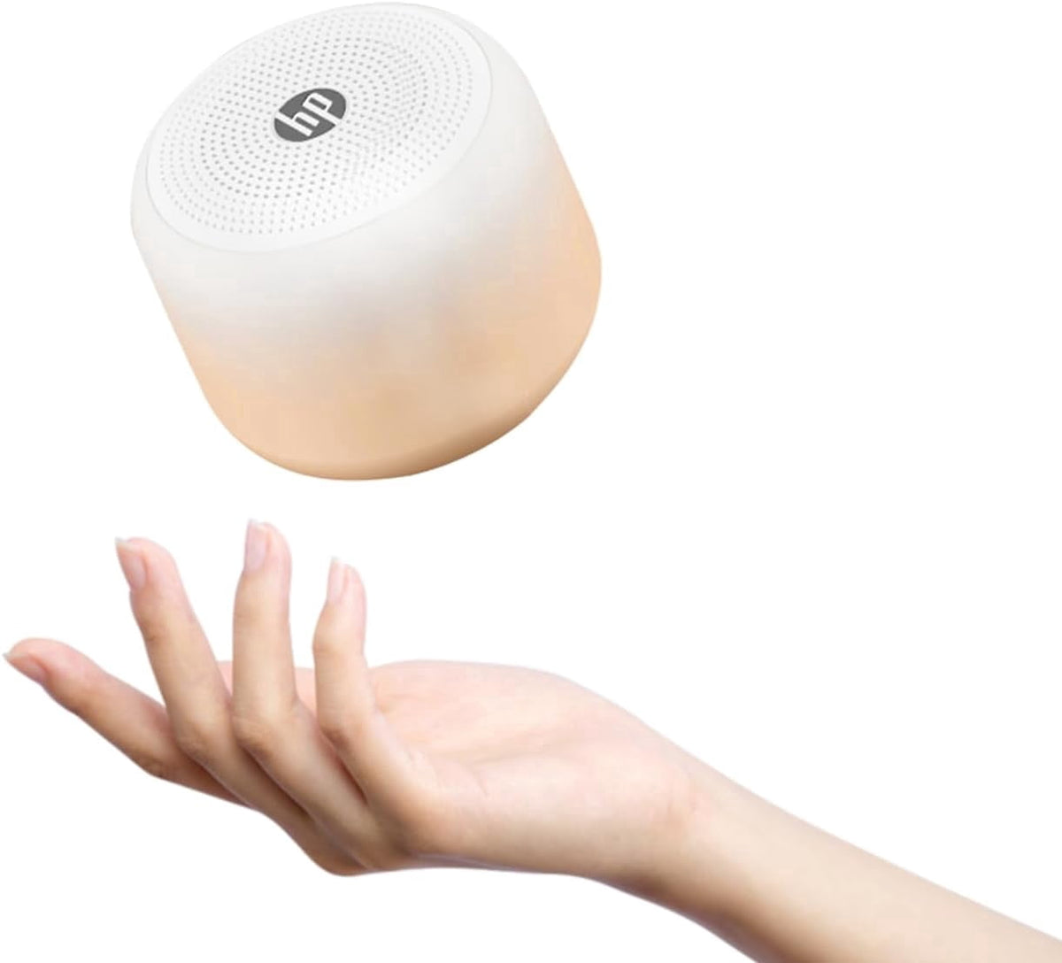 HP Portable Bluetooth Speaker with HiFi Deep Bass, IPX7 Waterproof Mini Wireless Speaker, 15H Battery, TWS Pairing for Outdoor and Home, Milk Tea
