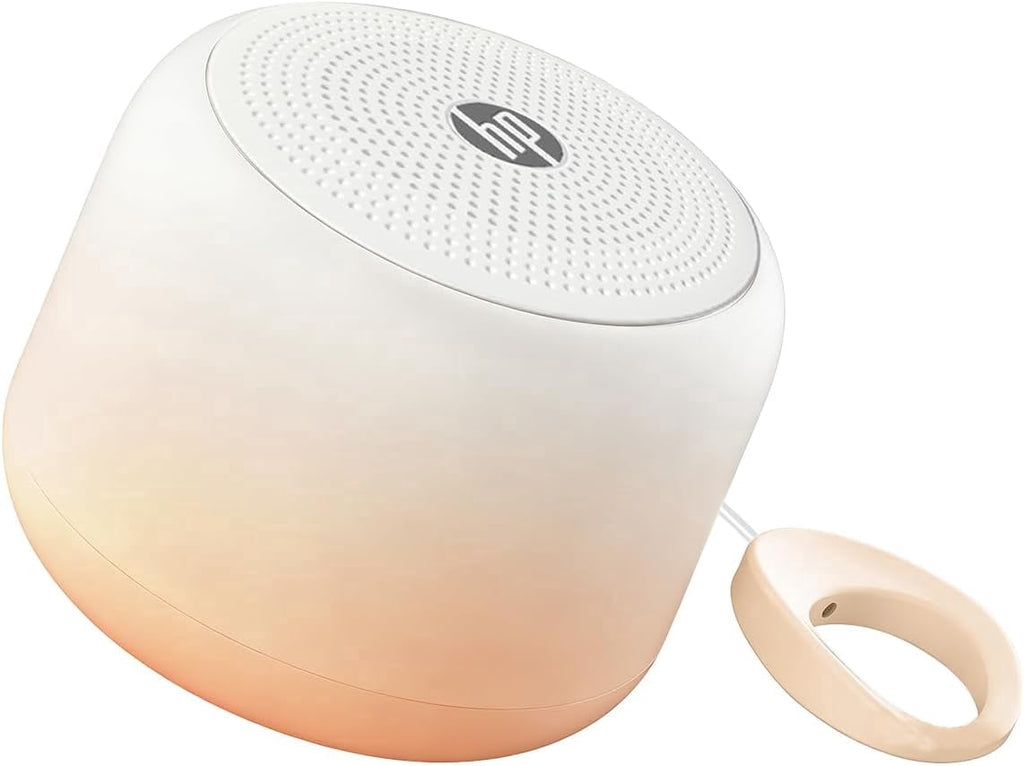 HP Portable Bluetooth Speaker with HiFi Deep Bass, IPX7 Waterproof Mini Wireless Speaker, 15H Battery, TWS Pairing for Outdoor and Home, Milk Tea