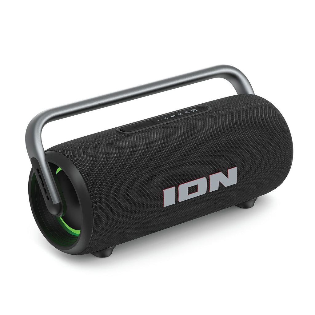 ION Hype XL Portable Bluetooth Speaker with Multi-Color LED Lights, IPX6 Water-Resistant, 10-Hour Battery, USB Playback & Charging