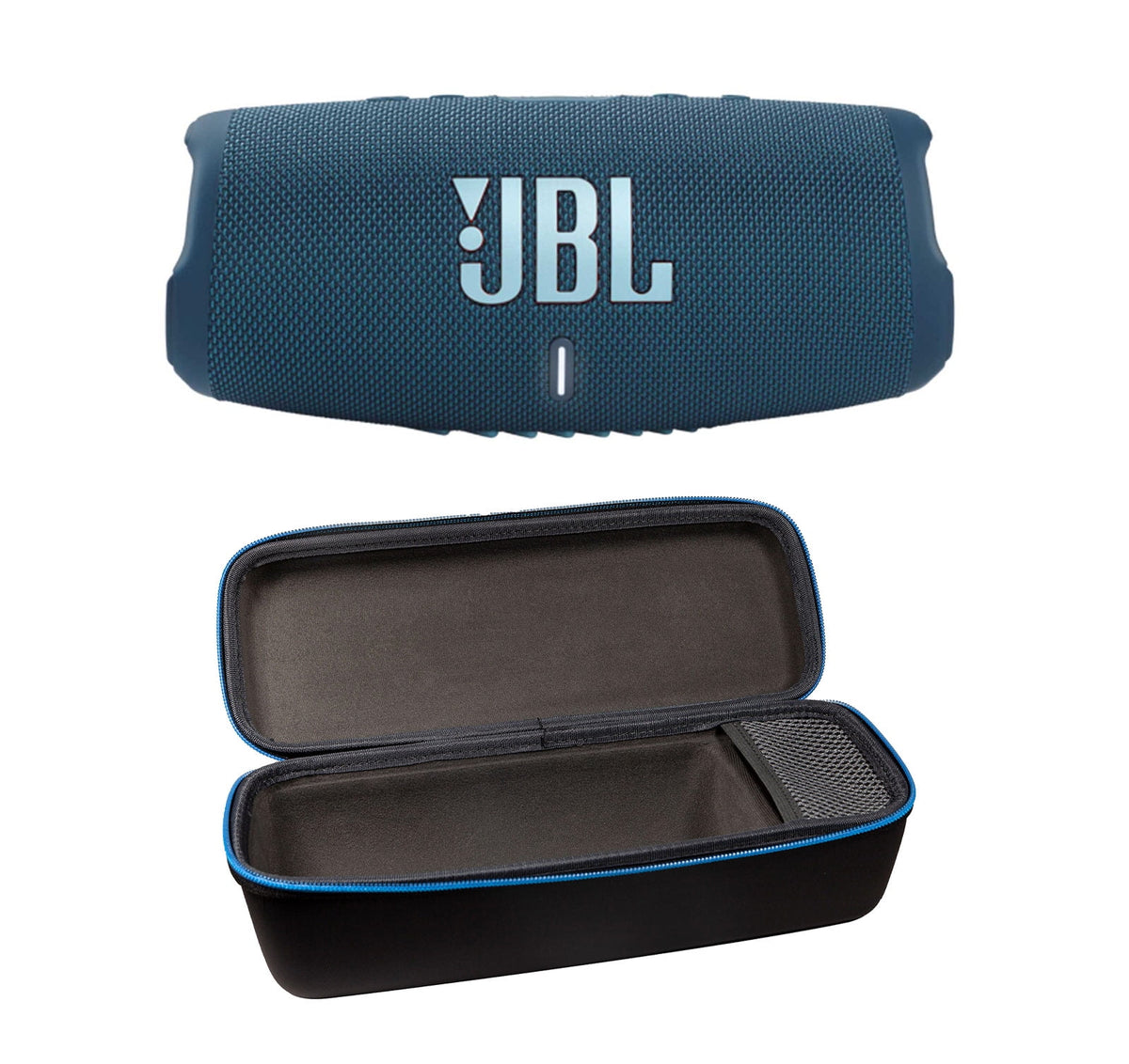 JBL Charge 5 Red Bluetooth Speaker & divvi Hardshell Case Kit