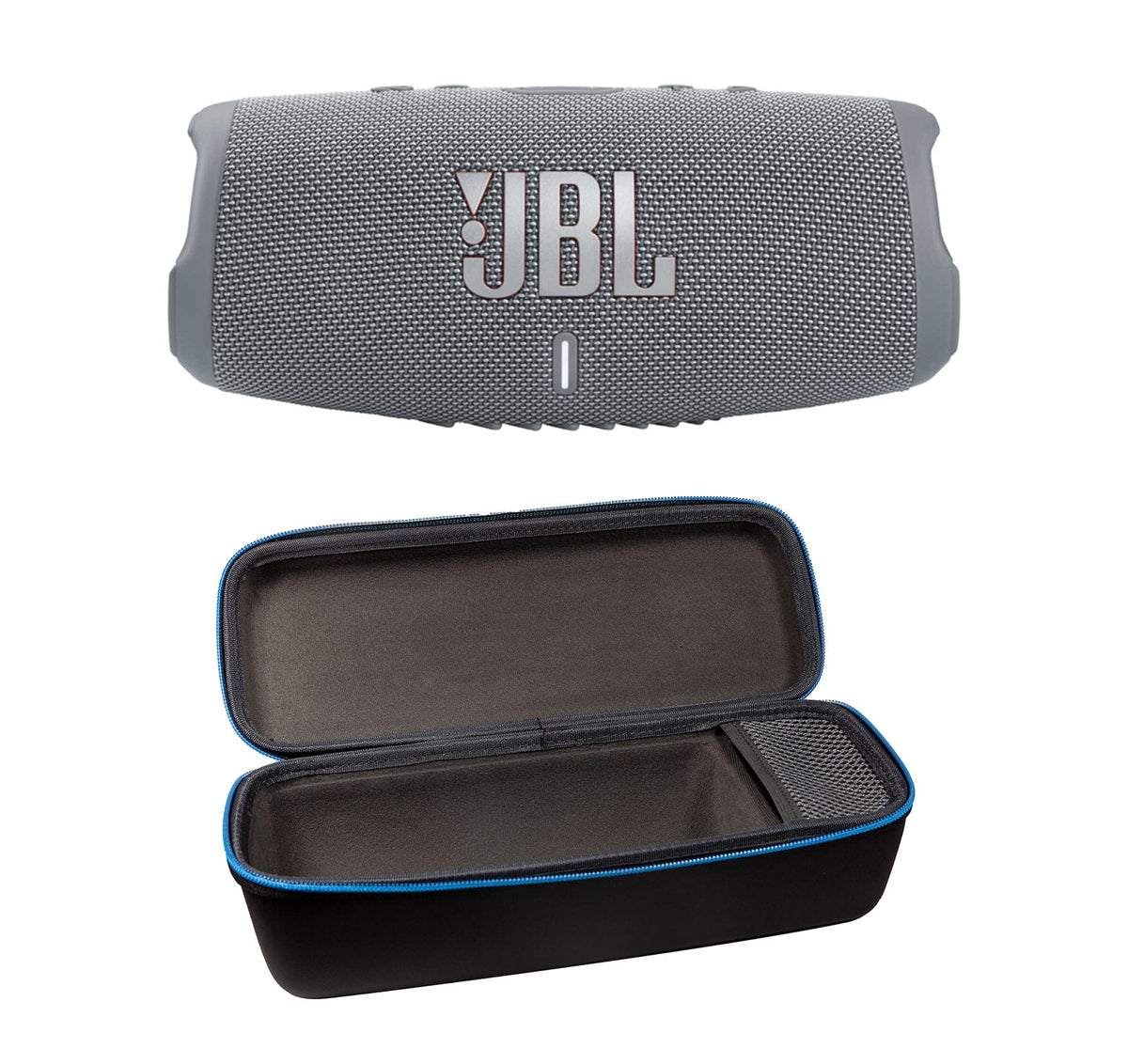 JBL Charge 5 Red Bluetooth Speaker & divvi Hardshell Case Kit