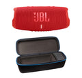 JBL Charge 5 Red Bluetooth Speaker & divvi Hardshell Case Kit