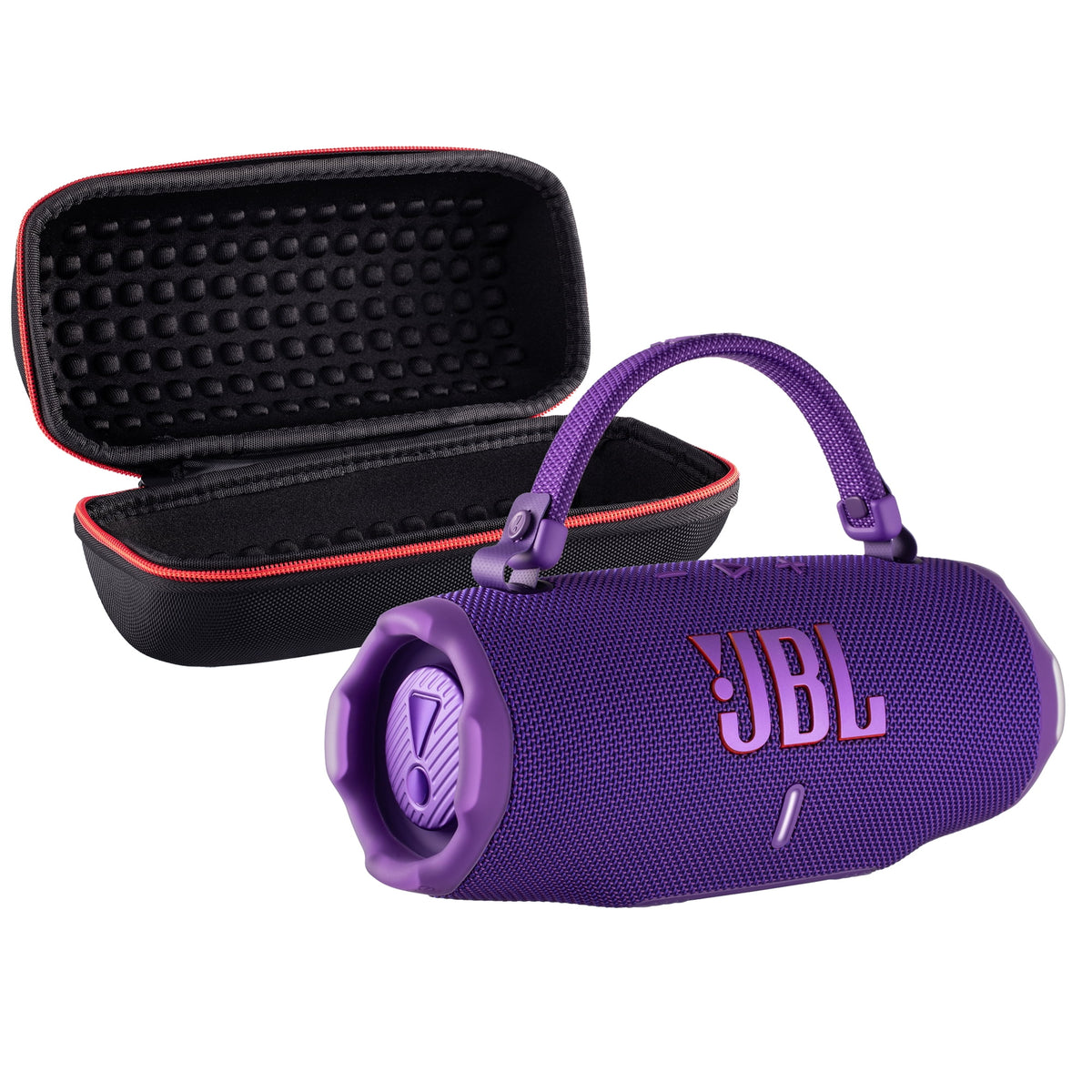 JBL Charge 6 Portable Bluetooth Speaker (Black), IP68 Waterproof/Dustproof, Built-In Power Bank, Long Battery Life Bundle with Travel Case (International Model)