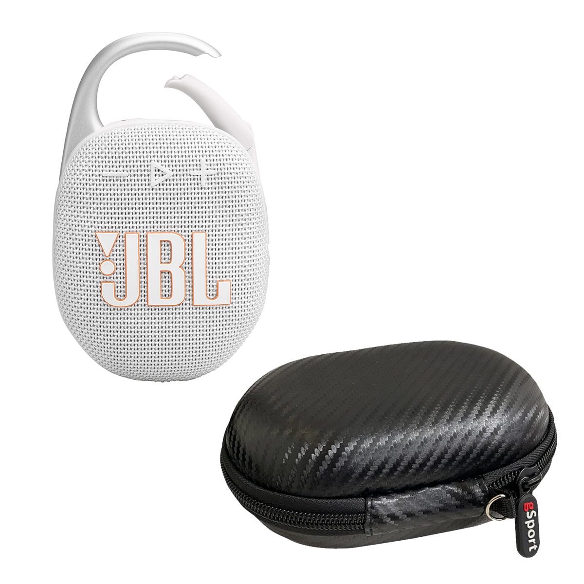 JBL Clip 5 Ultra Portable Bluetooth Speaker with gSport Carbon Fiber Case (Purple)