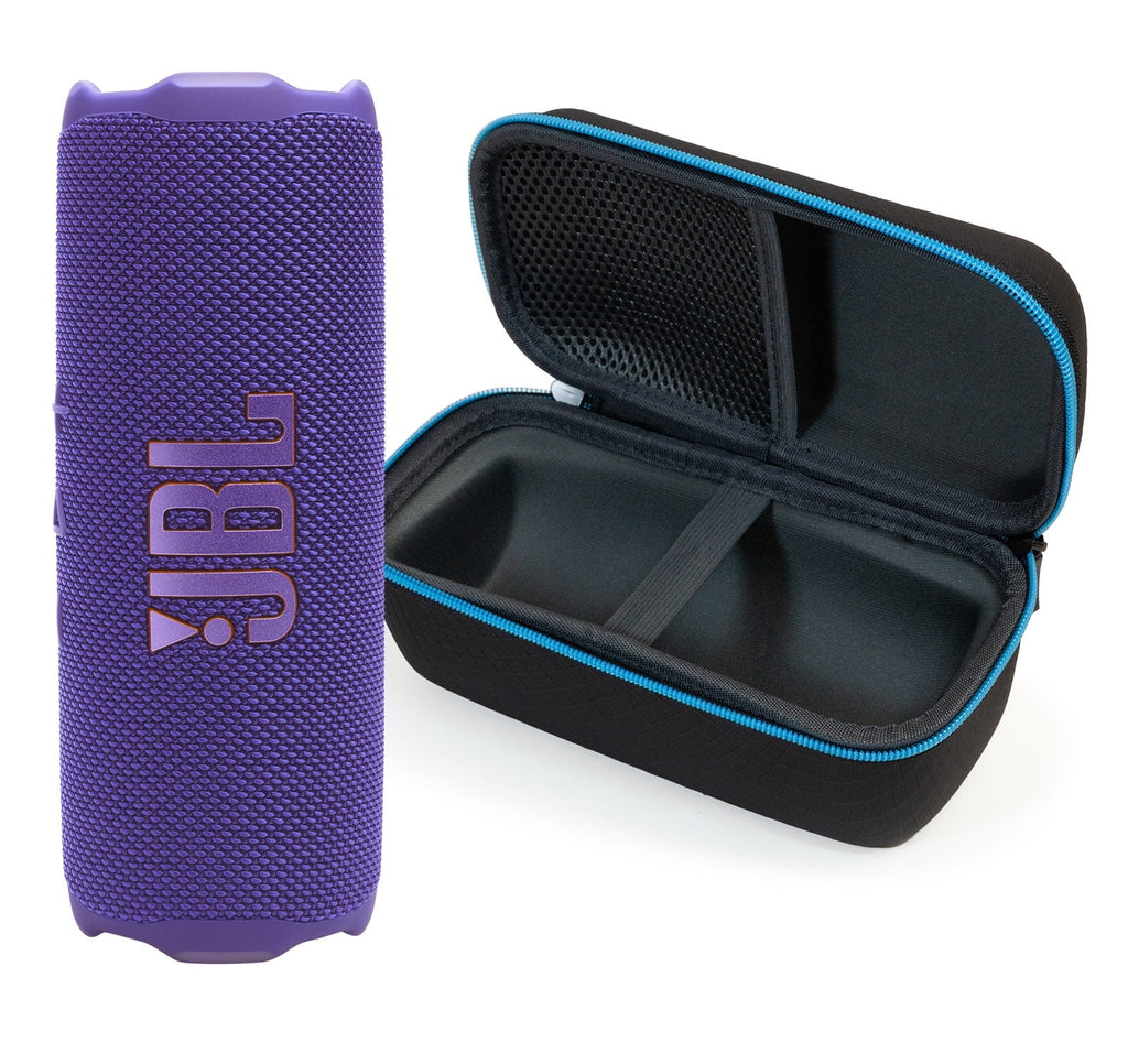 JBL FLIP 7 Bluetooth Speaker & divvi! Premium Hard Case Bundle - Purple